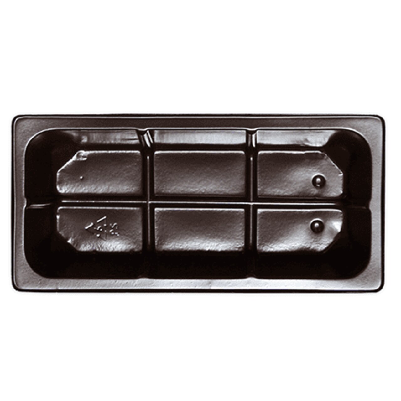 Made in USA - 50 Count - 1 lb. Plastic Fudge Tray 1 Cavity (Direct Pour) - Heat Stable